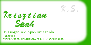 krisztian spah business card